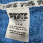 Victorias Secret PINK Womens Blue Hoodie Size L Zip Front Drawstring Casual