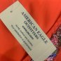 American Eagle Outfitters Womens Orange V-Neck Beaded Sleeveless Top Small