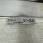 Zara Women&acirc;��s M Colorblock Long Sleeve Top Black & Beige Woven Lightweight