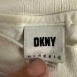 DKNY Classic USA White T-Shirt Mens OSFA Casual Crewneck Short Sleeve Cotton