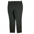 Liz Claiborne Womens Alexis Pants Size M Gray Stretch Straight-Leg Elastic Waist