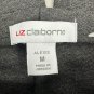 Liz Claiborne Womens Alexis Pants Size M Gray Stretch Straight-Leg Elastic Waist