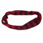 Old Navy Red & Black Plaid Infinity Scarf 100% Polyester One Size
