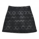 Athleta Womens XS Black Geometric Pattern Skirt Polyester Spandex Blend