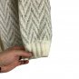 Country Concepts Plus Size 20W Cream Chevron Knit Cardigan Open Front Cozy Style
