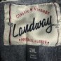 Landway Mens Heritage Zip Hoodie 2XL Charcoal Gray Side Pockets Soft