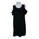 Discreet Womens Black Cold Shoulder Dress Size 2X Relaxed Fit