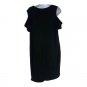 Discreet Womens Black Cold Shoulder Dress Size 2X Relaxed Fit