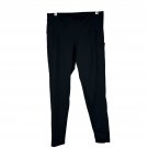 High Waisted Black Womens Leggings With Pockets Stretchy Breathable Size L