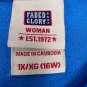 Faded Glory Womens Blue Short Sleeve Top Size 1X Blue Embellished Keyhole Back