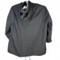 Woman Within 34W Black Hooded Jacket With Sherpa Lining & Button Front Closure