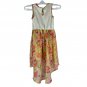 Real Love Girls' High-Low Floral Dress With Lace Bodice Size 7/8 Multicolor
