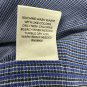 Roundtree And Yorke Mens Blue Check Long Sleeve Button Down Shirt Size L Cotton