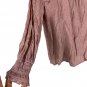 Fig And Flower Women's Pink Lace Boho Blouse Size M