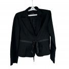 Zinc Women’s Black Blazer Jacket XL With Tie Waist Long Sleeve Made In USA