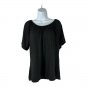 Catherine Malandrino Black Womens Short-Sleeve Top Size S Stretchy Design