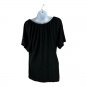 Catherine Malandrino Black Womens Short-Sleeve Top Size S Stretchy Design