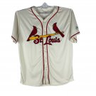 St. Louis Cardinals XL Baseball Jersey Cream Polyester Scott Credit Union Patch
