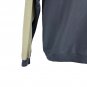 David Taylor Mens Long Sleeve Polo Shirt Size M Colorblock Khaki Gray