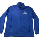 Lands End Womens XL Blue Fleece Jacket Full Zip Great Rivers Logo Polyester