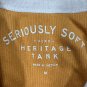 Aero Seriously Soft Womens Heritage Tank Top Medium Gold Ribbed Sleeveless