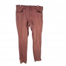 Universal Thread Raw Hem Straight Leg Jeans Women Size 12/31R Mid Rise Pink