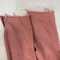 Universal Thread Raw Hem Straight Leg Jeans Women Size 12/31R Mid Rise Pink