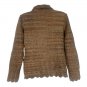 Alfred Dunner Womens Petite Sweater PS Brown Chunky Knit Shawl Collar Button