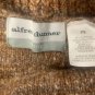 Alfred Dunner Womens Petite Sweater PS Brown Chunky Knit Shawl Collar Button