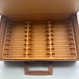 Service Mfg. Co. Brown Briefcase Cassettte Holder Case USA Vintage