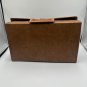 Service Mfg. Co. Brown Briefcase Cassettte Holder Case USA Vintage