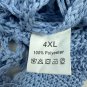Open Knit Light Blue Women&acirc;��s Sweater 4XL Long Sleeve Crew Neck Casual