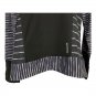 Reebok Womens L/G Long-Sleeve Black Striped Hooded Pullover Top Athleisure