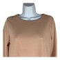 Calvin Klein Womens XS Beige Long Sleeve Sweater Layered Look White Hem Gold