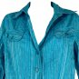 Nine & Co by Nine West Women's Long Sleeved Button Down Shirt Size 6 Blue