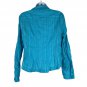 Nine & Co by Nine West Women's Long Sleeved Button Down Shirt Size 6 Blue