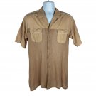 Vintage Hawk Mens Tall Man L Short Sleeve Shirt Button-Up Two Front Pockets