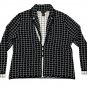 Grace Dane Lewis Womens XL Black & White Geometric Open Front Cardigan Sweater