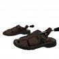 Nunn Bush Mens Fisherman Style Leather Sandals Size 10M Brown With Black Soles