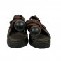 Nunn Bush Mens Fisherman Style Leather Sandals Size 10M Brown With Black Soles