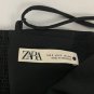 Zara Womens Black Ruched Camisole Tank Top With Adjustable Straps Size Small