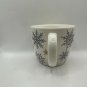 Starbucks Coffee Snowflake Ceramic Mug 16 Oz White Gray & Gold Winter Design