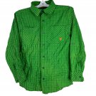 Company 81 Boys Green Gingham Button-Up Shirt Size M (10-12) Long Sleeve Casual Company 81 Boys Green Gingham Button-Up Shirt Size M (10-12) Long Sleeve Casual