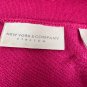 New York & Company Stretch Pink Ruffle Open Front Cardigan Womens M