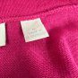 New York & Company Stretch Pink Ruffle Open Front Cardigan Womens M