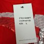 Blue b Collection Womens Poppy Red Sequin Cowgirl Boot T-Shirt Size L