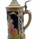 Vintage German Beer Stein 0.5L Handpainted Ceramic Pewter Lid Scenic Bavaria Vintage German Beer Stein 0.5L Handpainted Ceramic Pewter Lid Scenic Bavaria