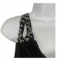 City Triangles Womens One-Shoulder Ruched Beaded Black Dress Size M Cocktail