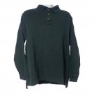 Duluth Trading Co. Mens Black Long Sleeve Polo Shirt L 100% Cotton