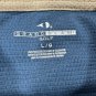 Grand Slam Golf Mens Polo Shirt Size L Navy & Tan Short Sleeve Performance